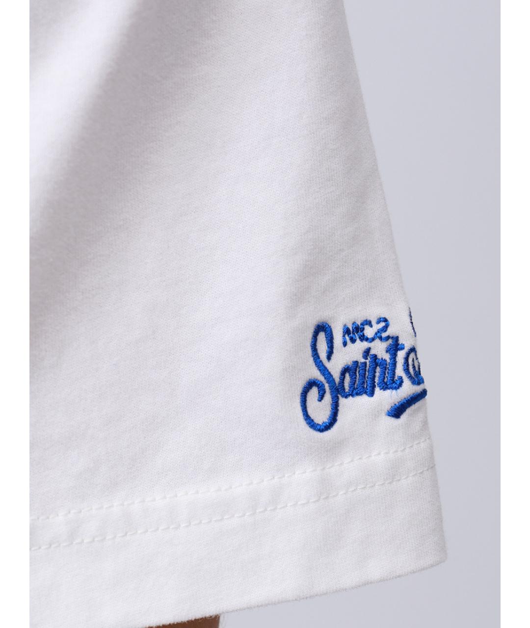 MC2 SAINT BARTH Белая хлопковая футболка, фото 6