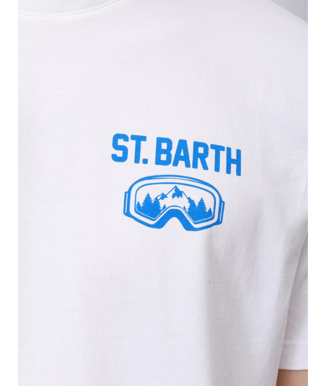 MC2 SAINT BARTH Белая хлопковая футболка, фото 5