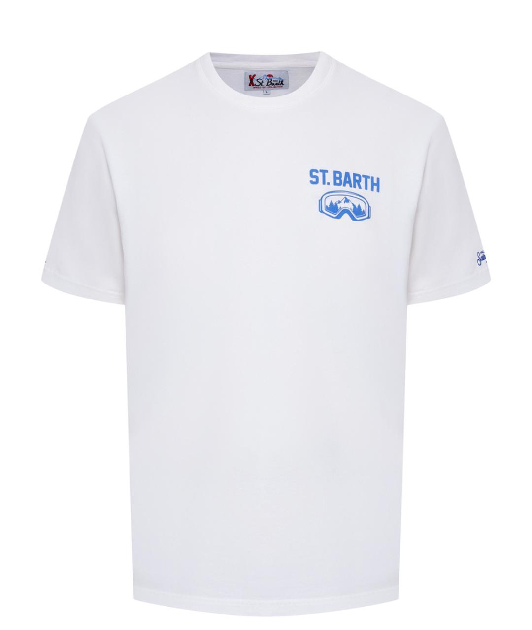 MC2 SAINT BARTH Белая хлопковая футболка, фото 1
