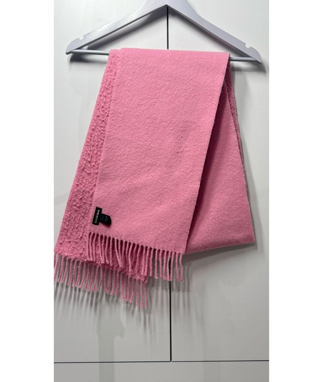 BALENCIAGA Розовый шарф, фото 5