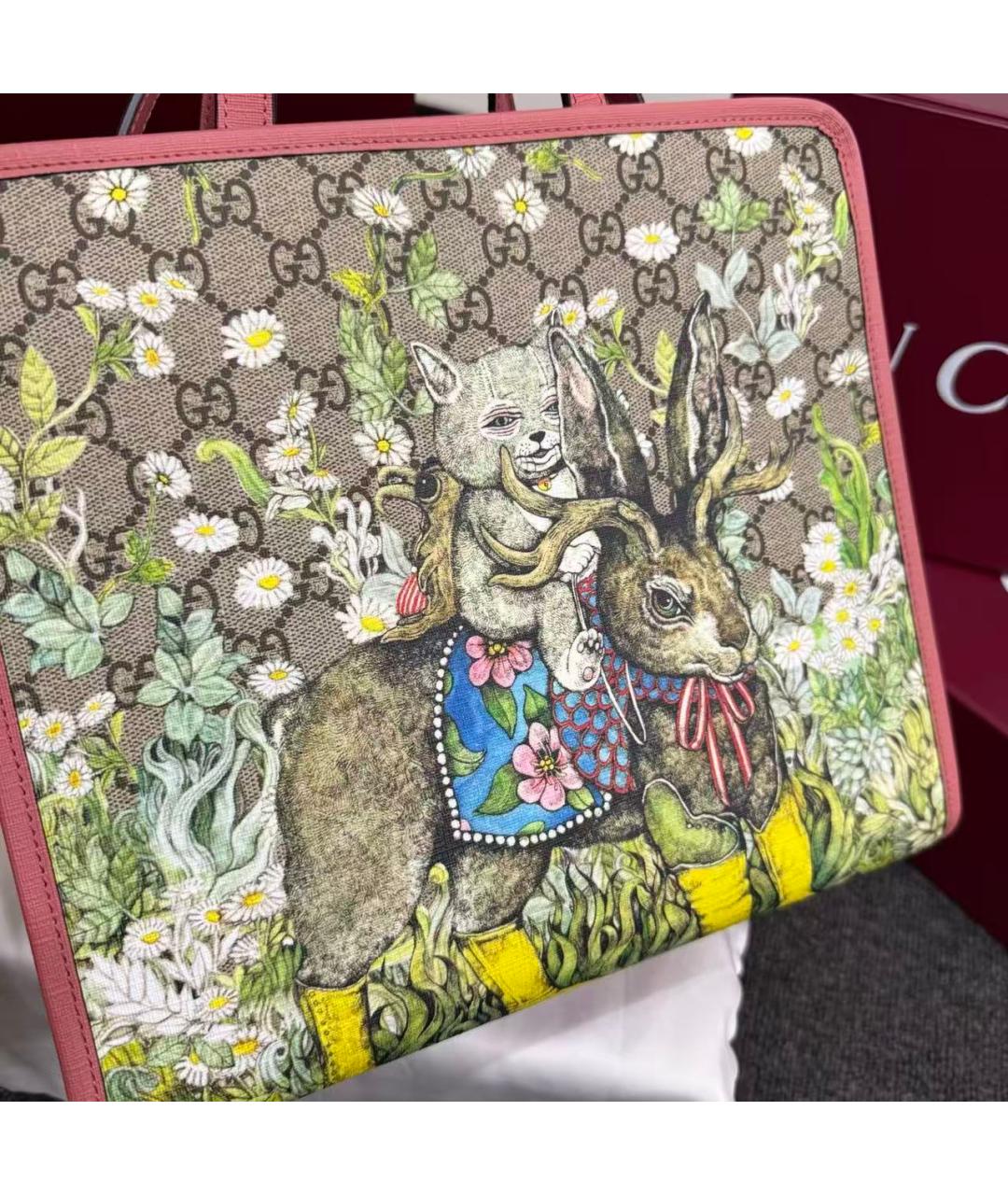 GUCCI Синтетическая сумка с короткими ручками, фото 5