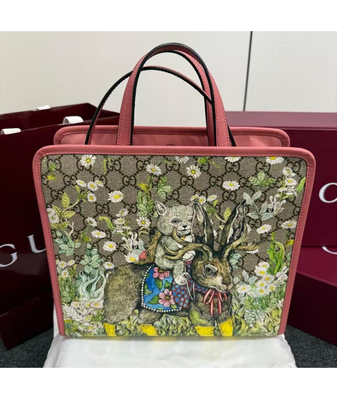 GUCCI Синтетическая сумка с короткими ручками, фото 3