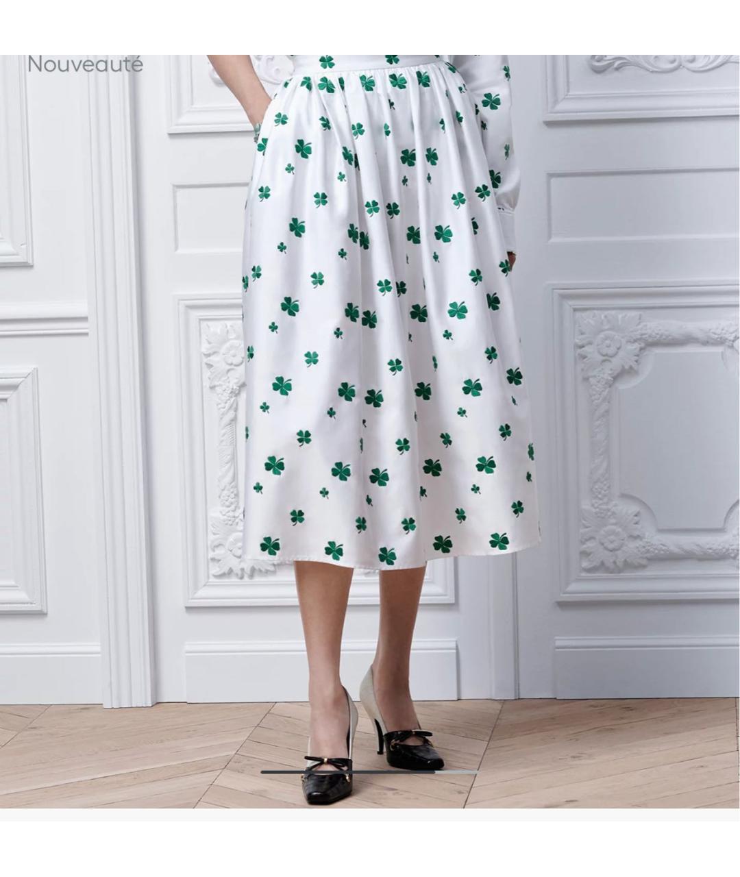 CHRISTIAN DIOR Белая юбка миди, фото 2