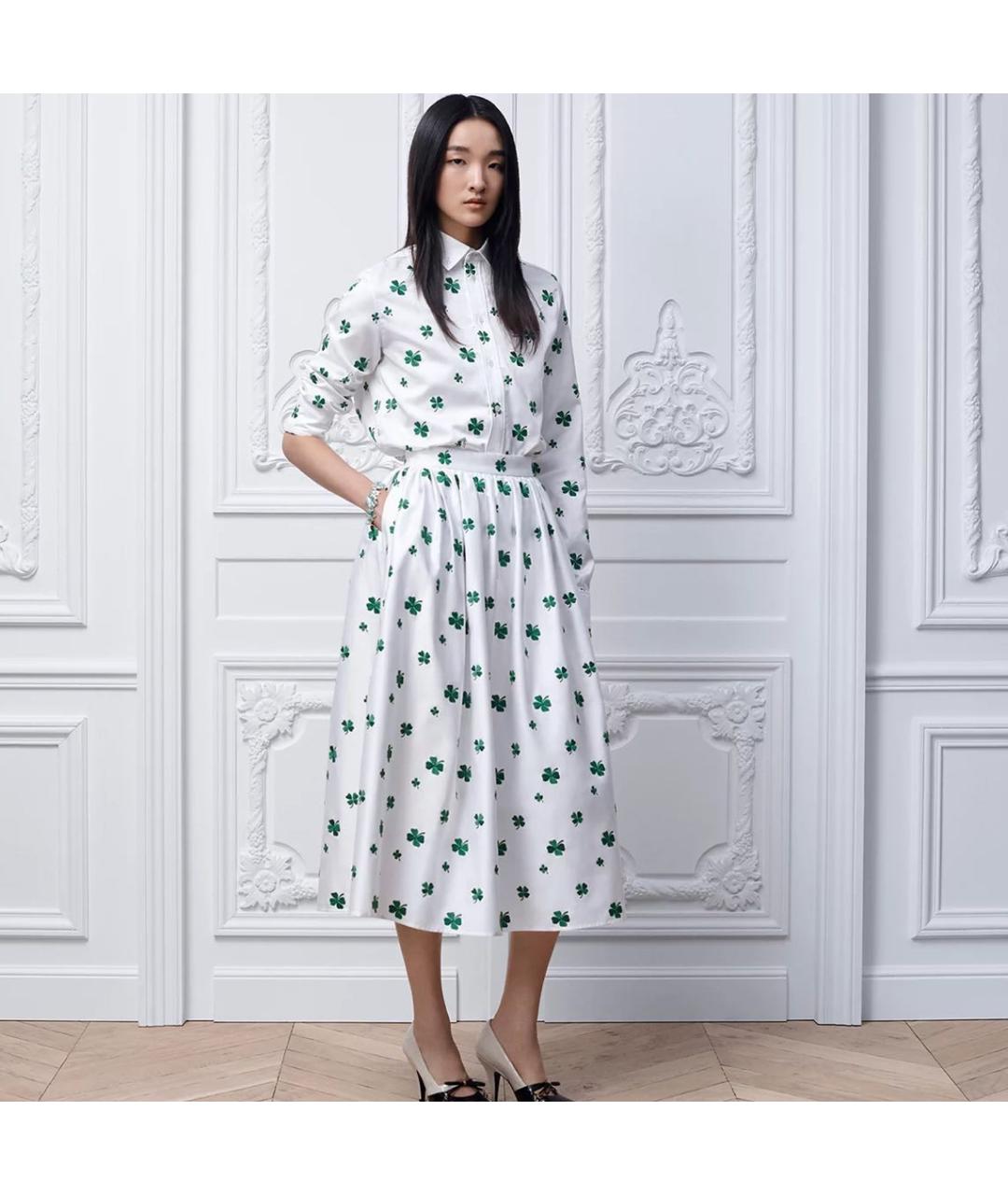 CHRISTIAN DIOR Белая юбка миди, фото 3