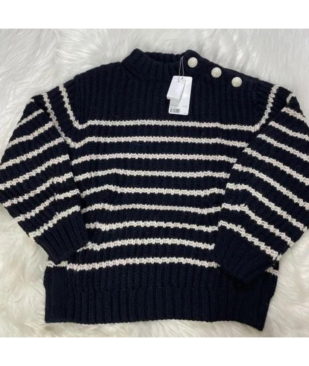 ZADIG & VOLTAIRE Темно-синий шерстяной джемпер / свитер, фото 6