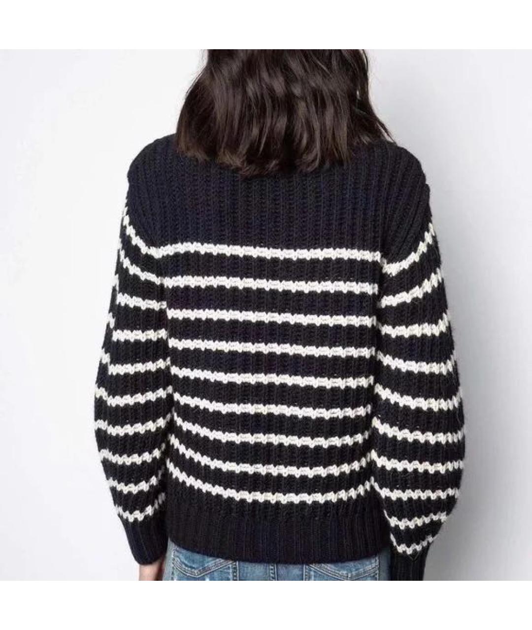 ZADIG & VOLTAIRE Темно-синий шерстяной джемпер / свитер, фото 5