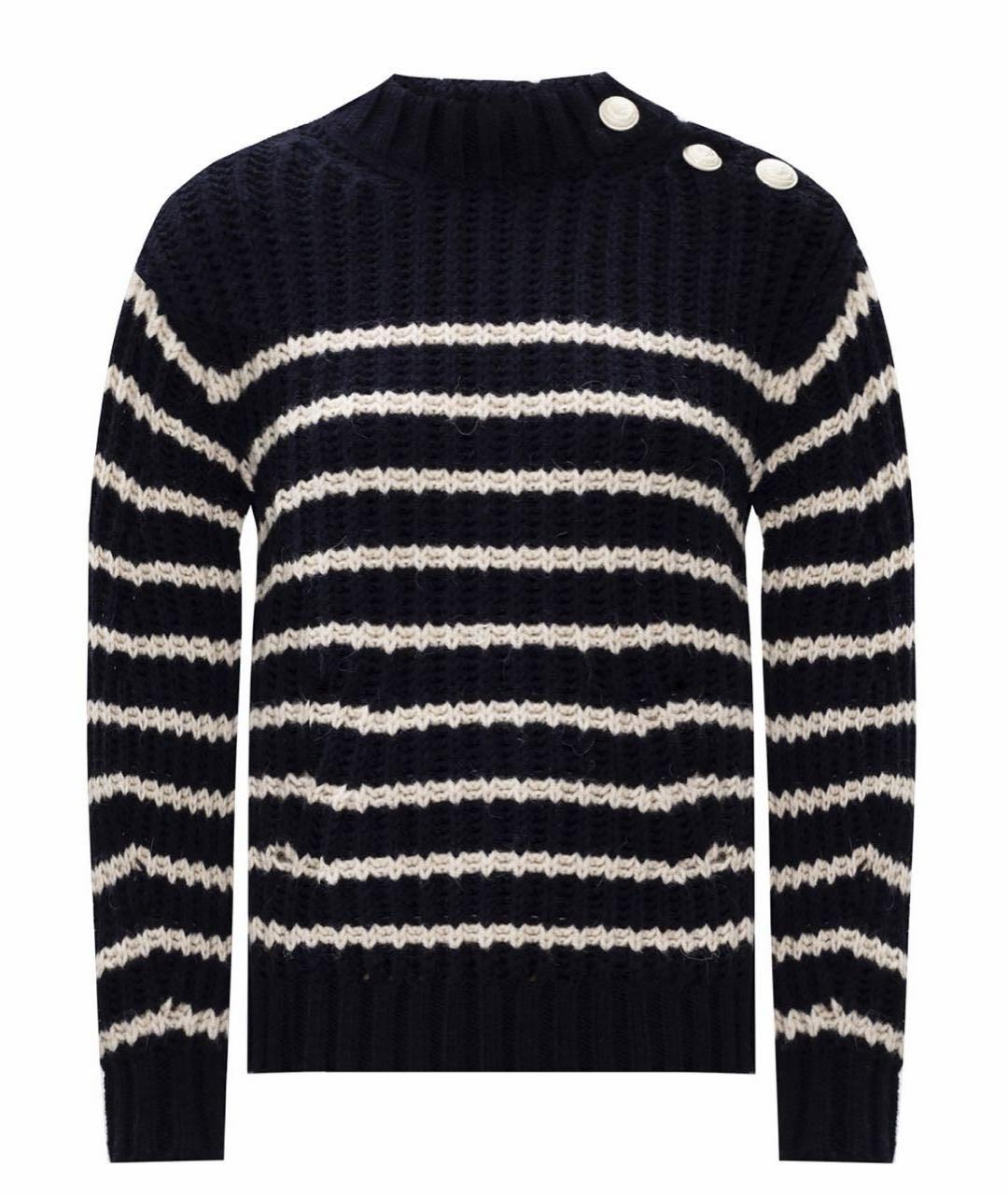 ZADIG & VOLTAIRE Темно-синий шерстяной джемпер / свитер, фото 1