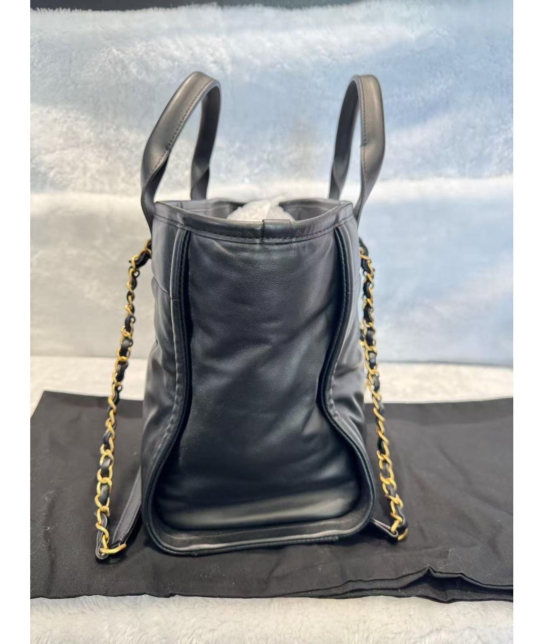 CHANEL Черная кожаная сумка через плечо, фото 5