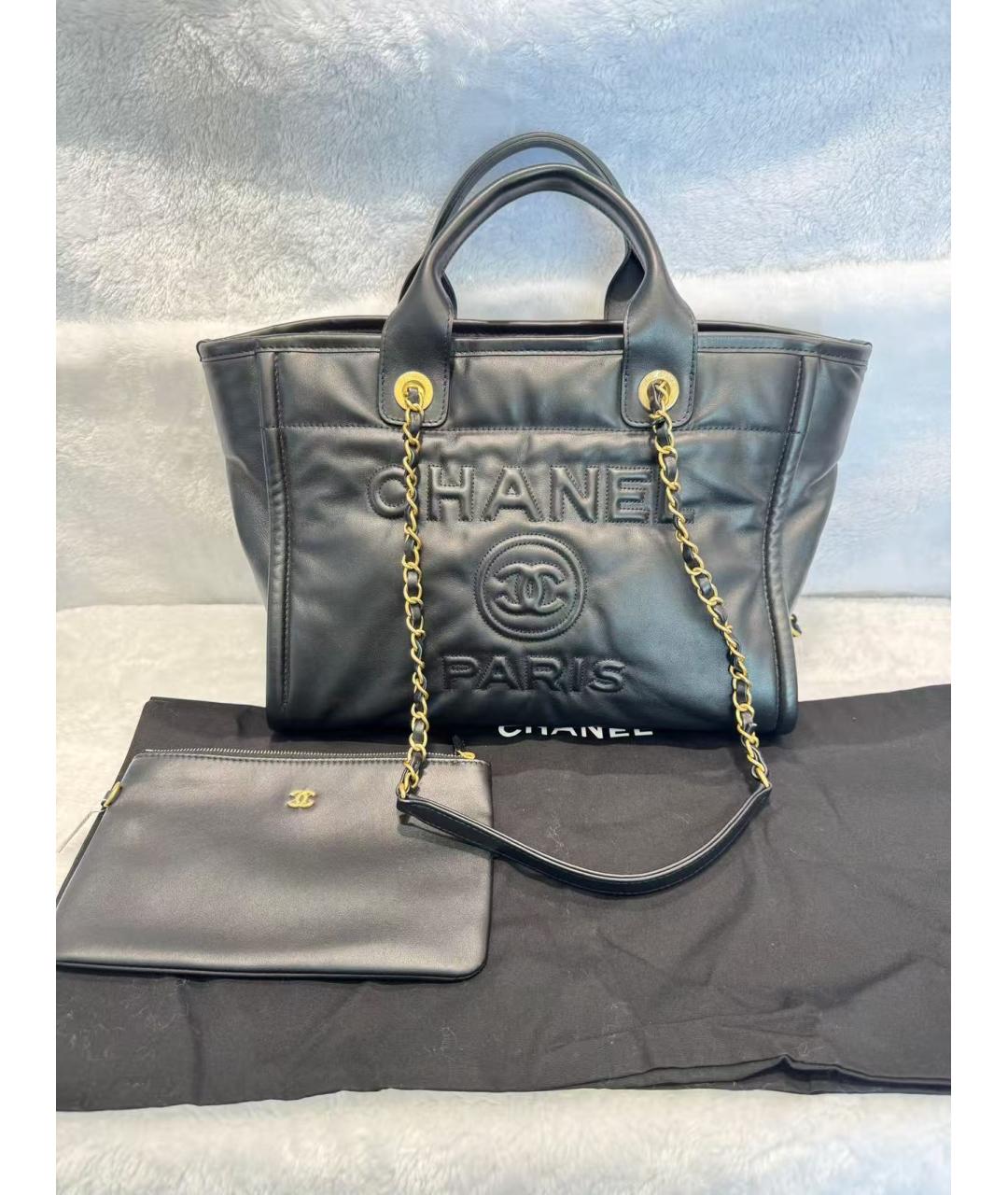 CHANEL Черная кожаная сумка через плечо, фото 2