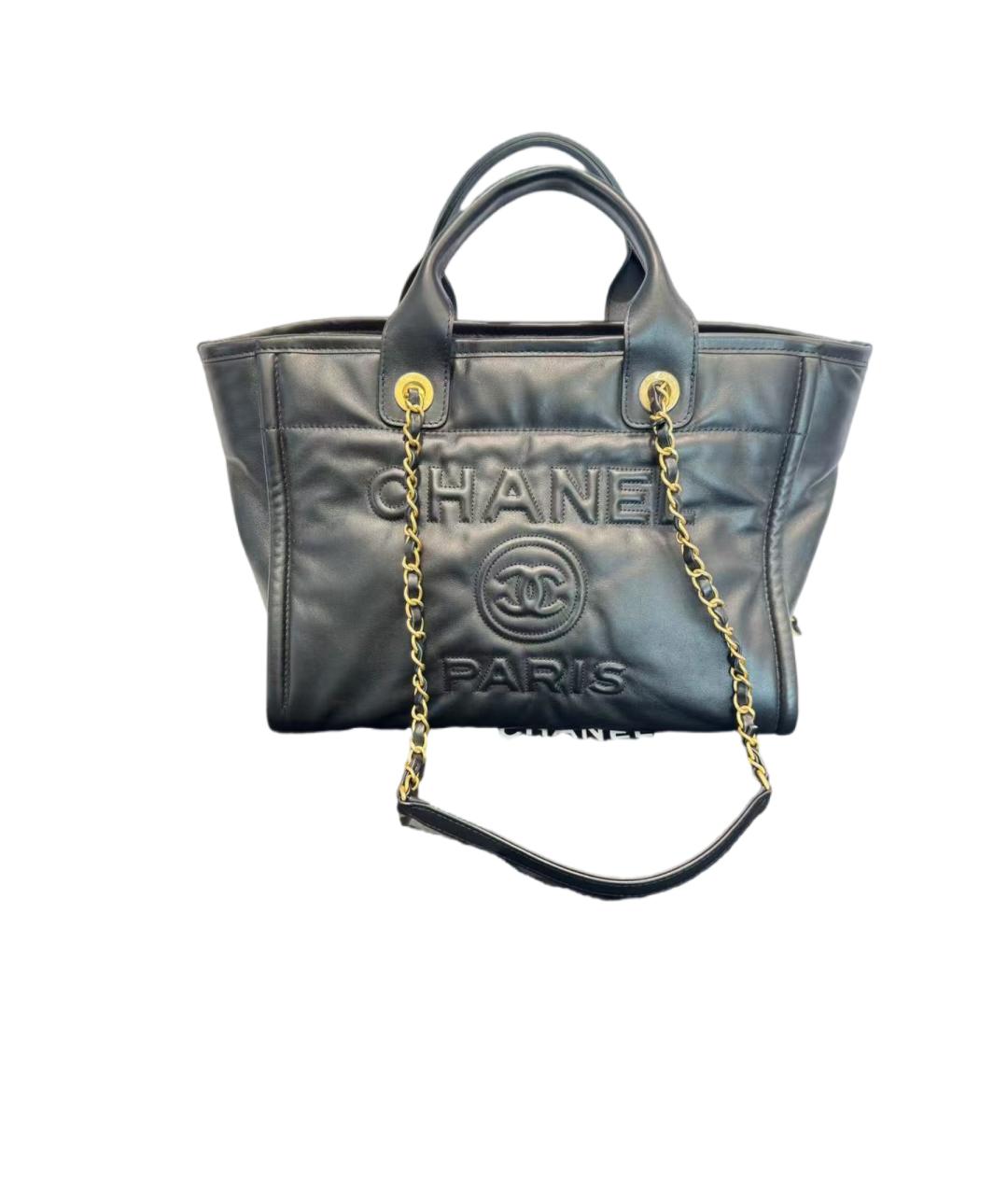 CHANEL Черная кожаная сумка через плечо, фото 7