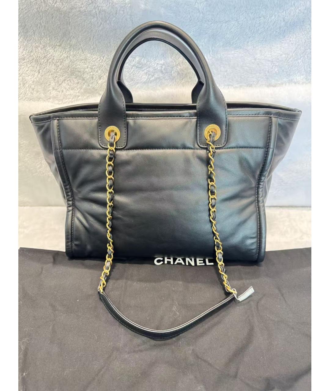 CHANEL Черная кожаная сумка через плечо, фото 3