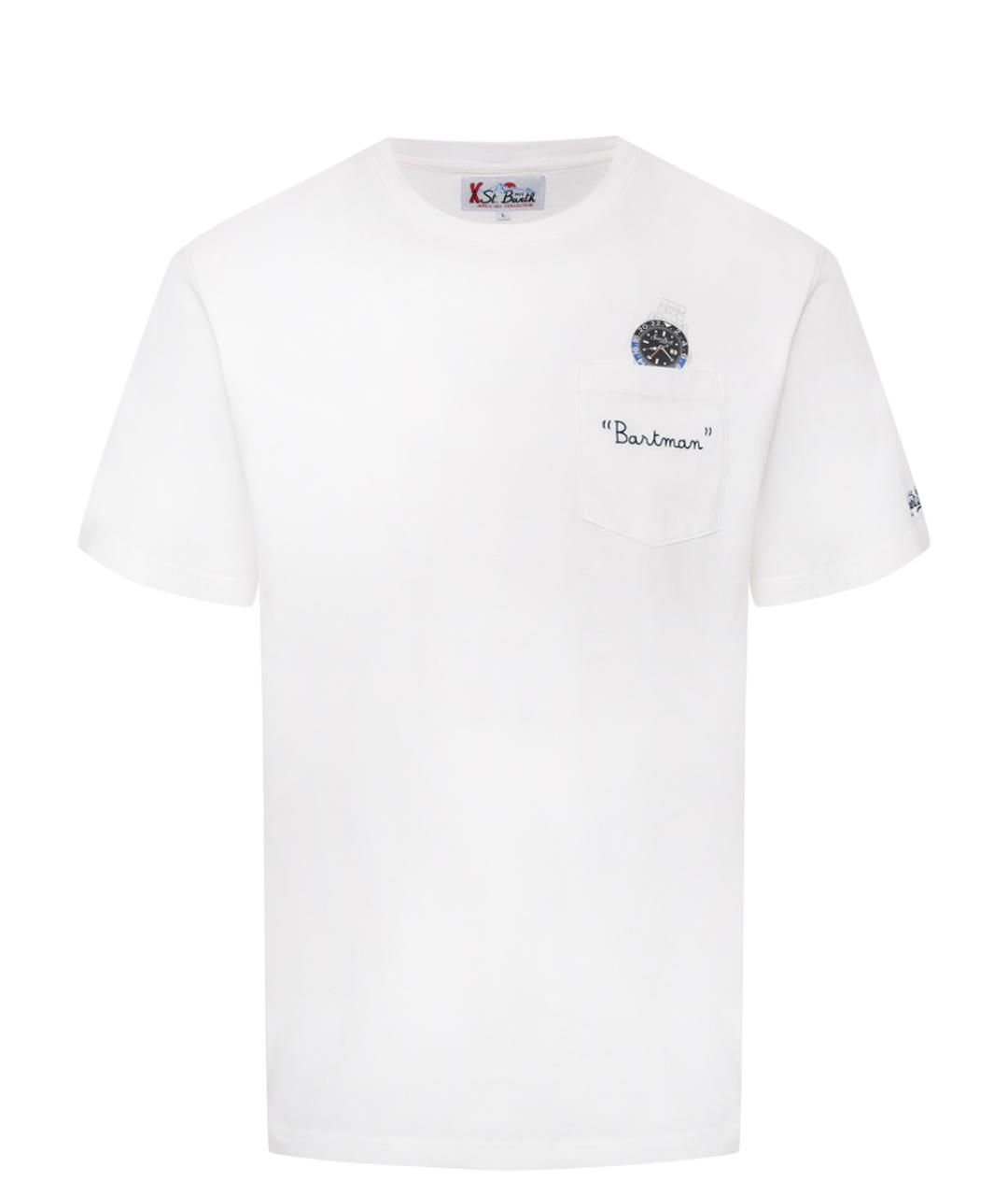 MC2 SAINT BARTH Белая хлопковая футболка, фото 1