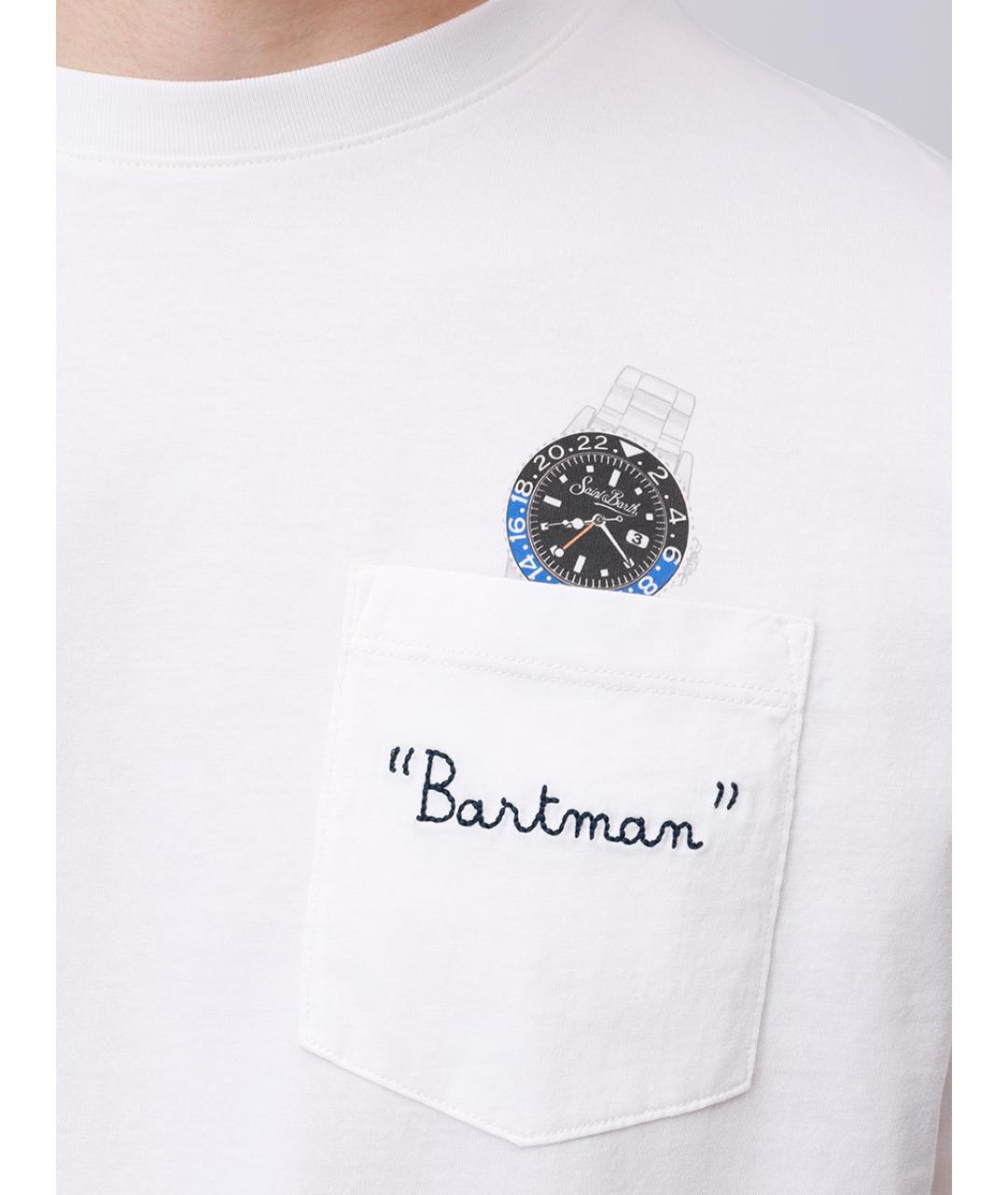 MC2 SAINT BARTH Белая хлопковая футболка, фото 5