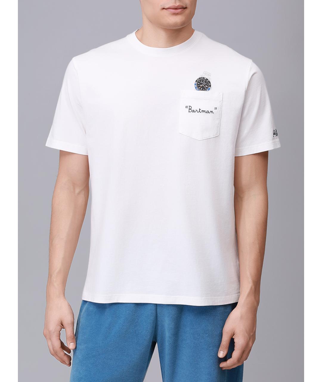 MC2 SAINT BARTH Белая хлопковая футболка, фото 4