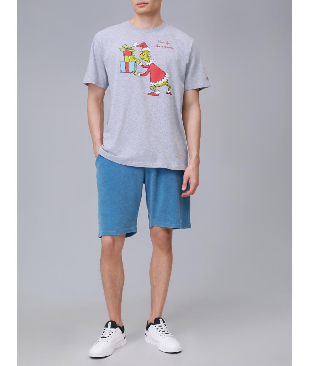 MC2 SAINT BARTH Серая хлопковая футболка, фото 2