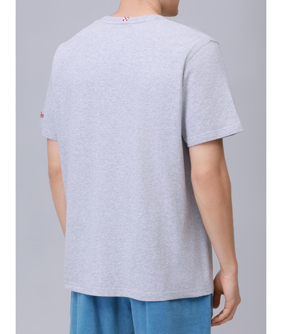 MC2 SAINT BARTH Серая хлопковая футболка, фото 3