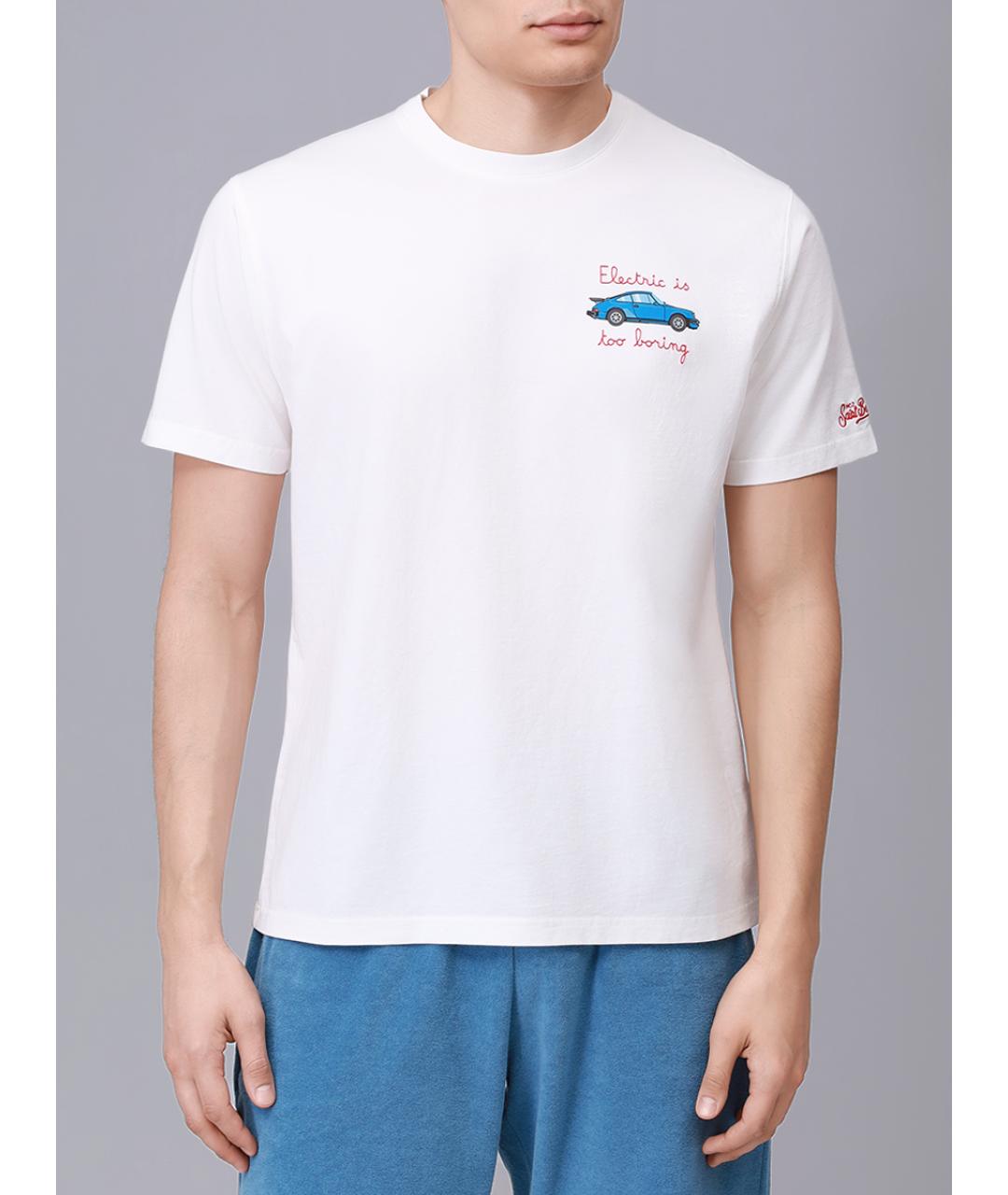 MC2 SAINT BARTH Белая хлопковая футболка, фото 4