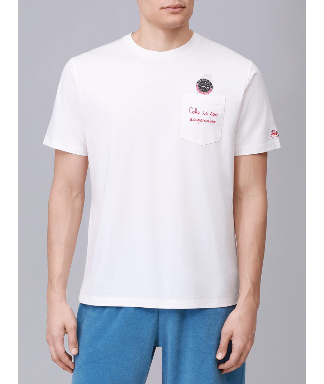 MC2 SAINT BARTH Белая хлопковая футболка, фото 4