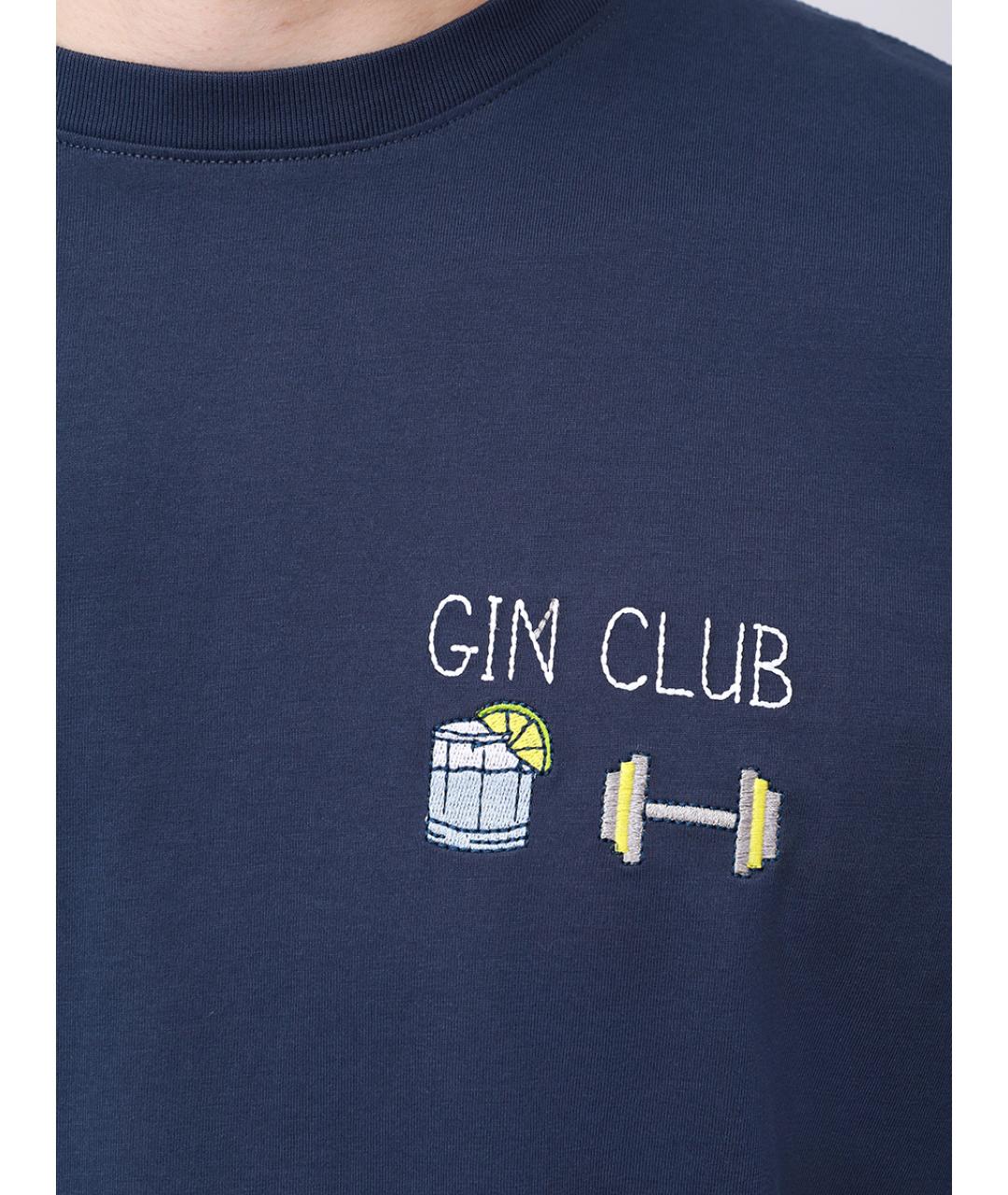 MC2 SAINT BARTH Синяя хлопковая футболка, фото 5