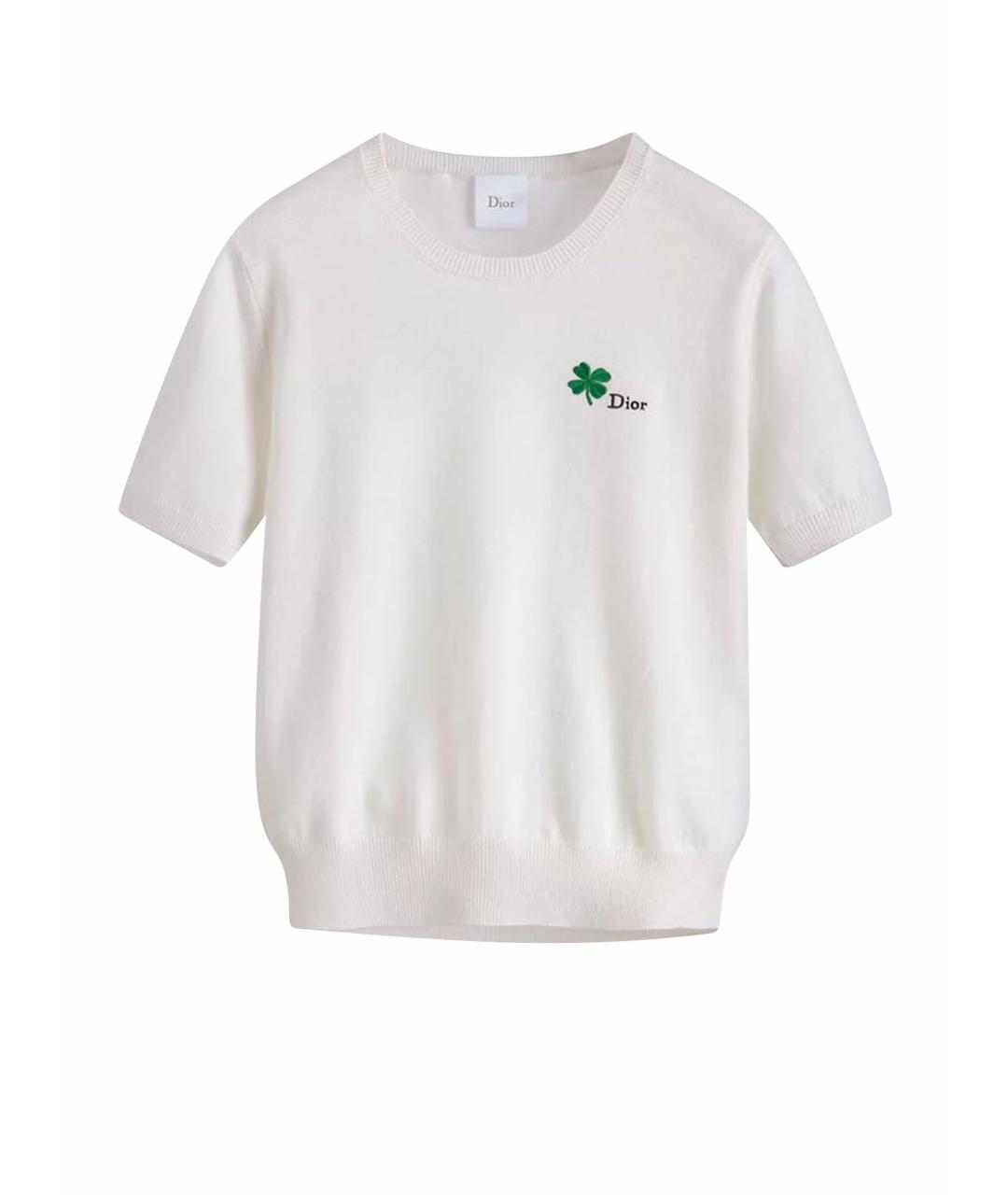 CHRISTIAN DIOR Белый шерстяной джемпер / свитер, фото 1