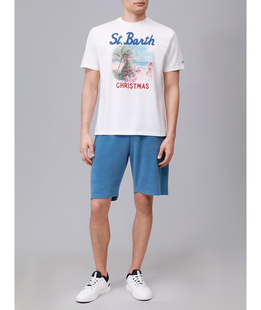 MC2 SAINT BARTH Белая хлопковая футболка, фото 2