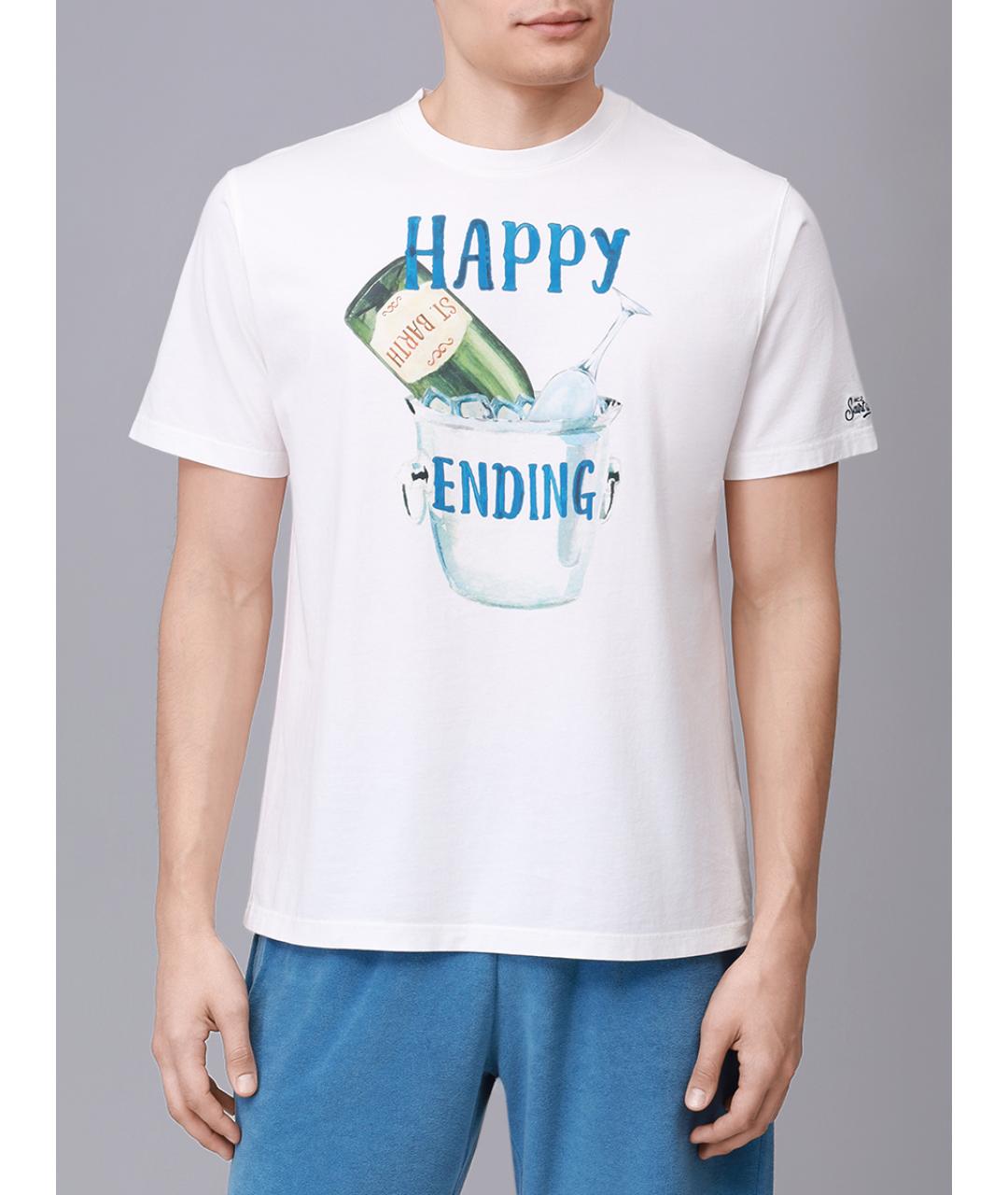 MC2 SAINT BARTH Белая хлопковая футболка, фото 4