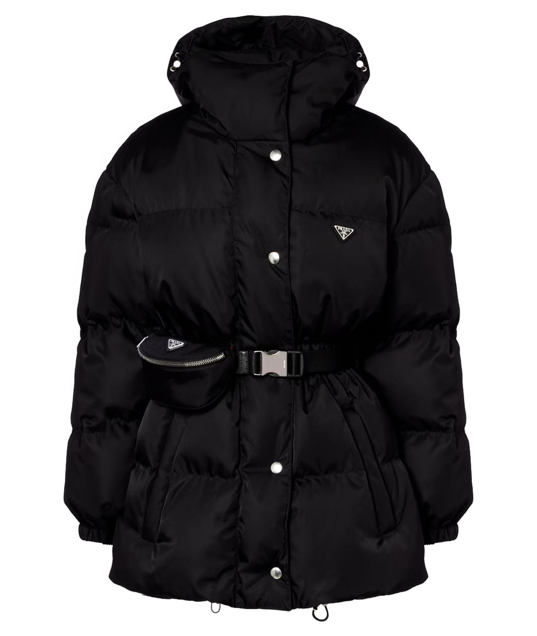 PRADA Черный полиамидовый пуховик, фото 1