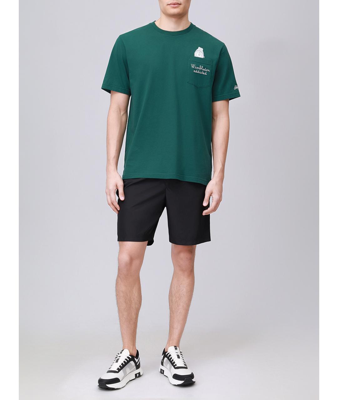 MC2 SAINT BARTH Зеленая хлопковая футболка, фото 2