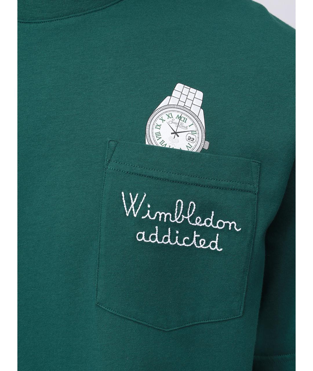 MC2 SAINT BARTH Зеленая хлопковая футболка, фото 5