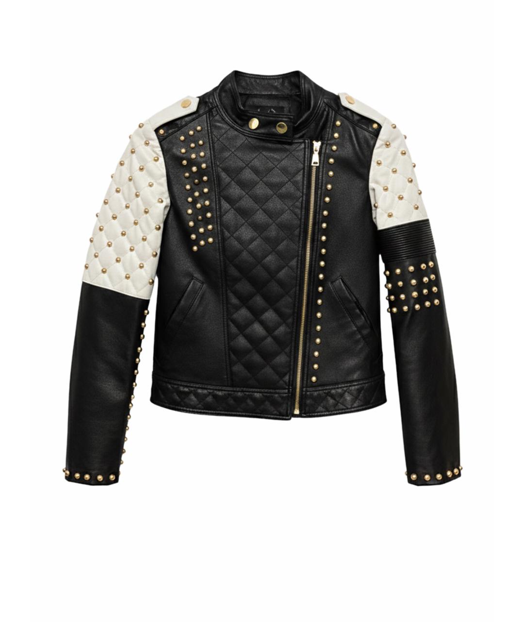 TWIN-SET Черная кожаная куртка, фото 1