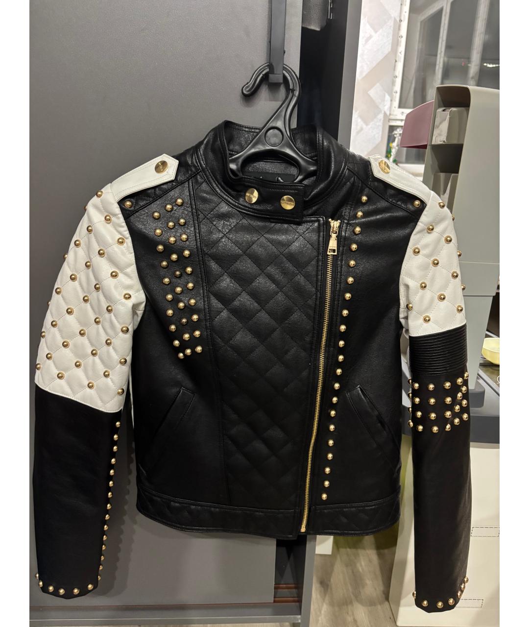 TWIN-SET Черная кожаная куртка, фото 4