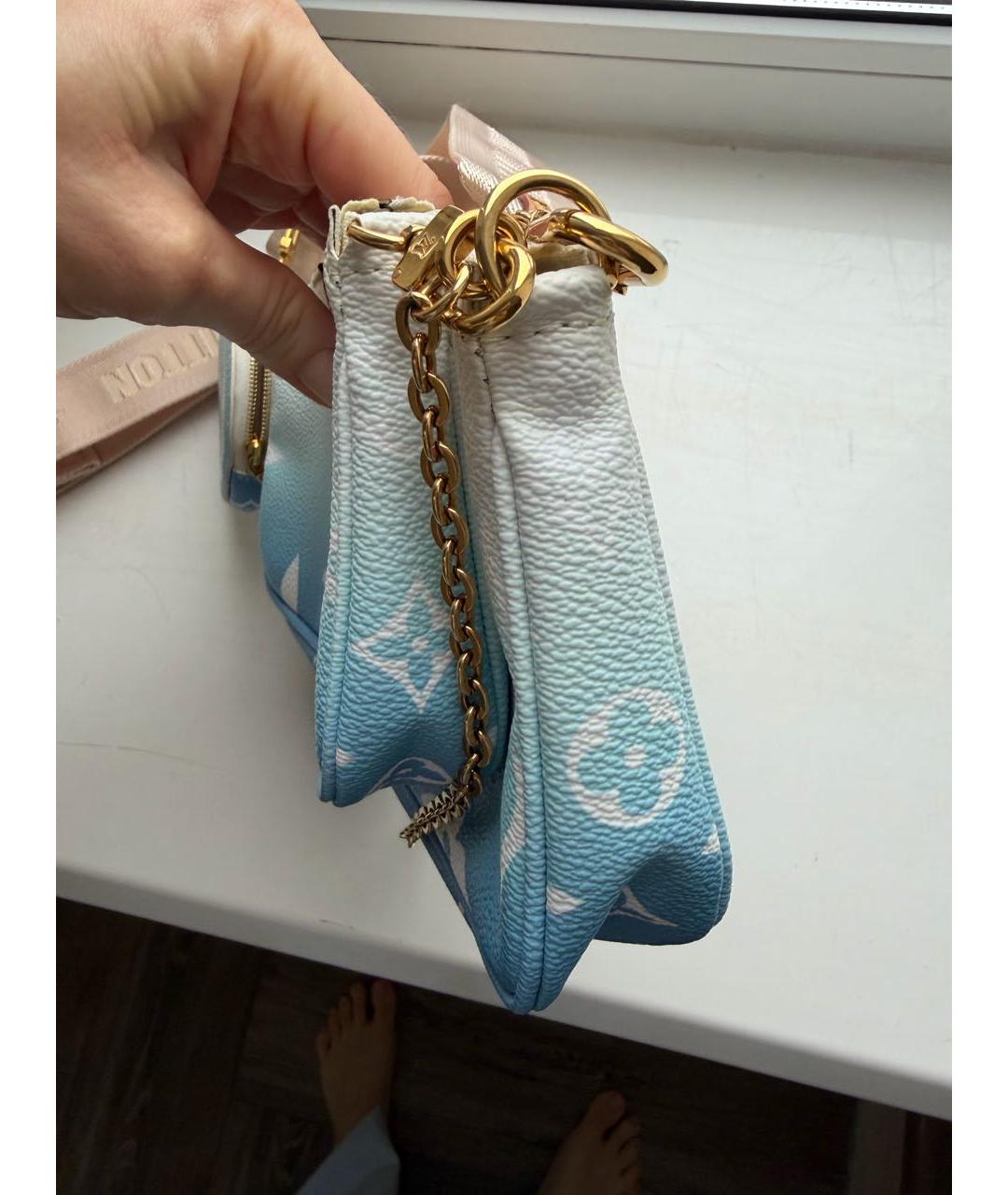 LOUIS VUITTON Белая кожаная сумка через плечо, фото 3