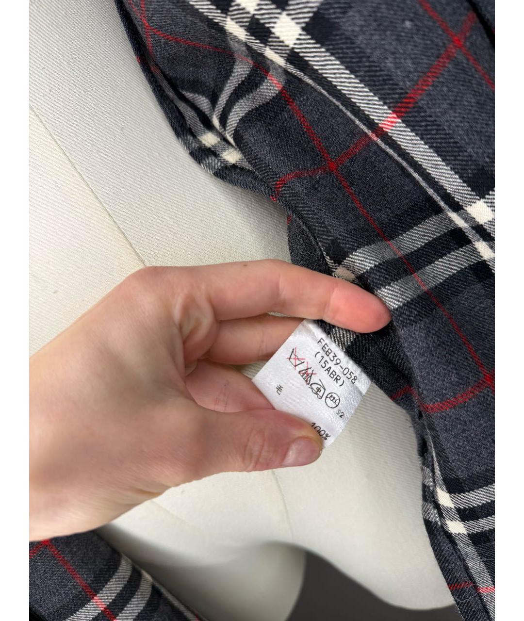 BURBERRY Мульти шерстяная рубашка, фото 7