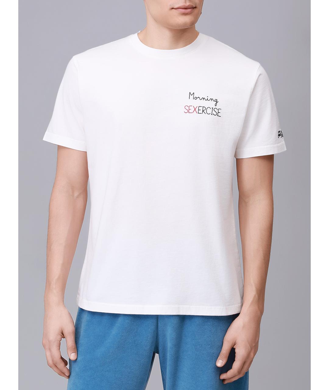 MC2 SAINT BARTH Белая хлопковая футболка, фото 4