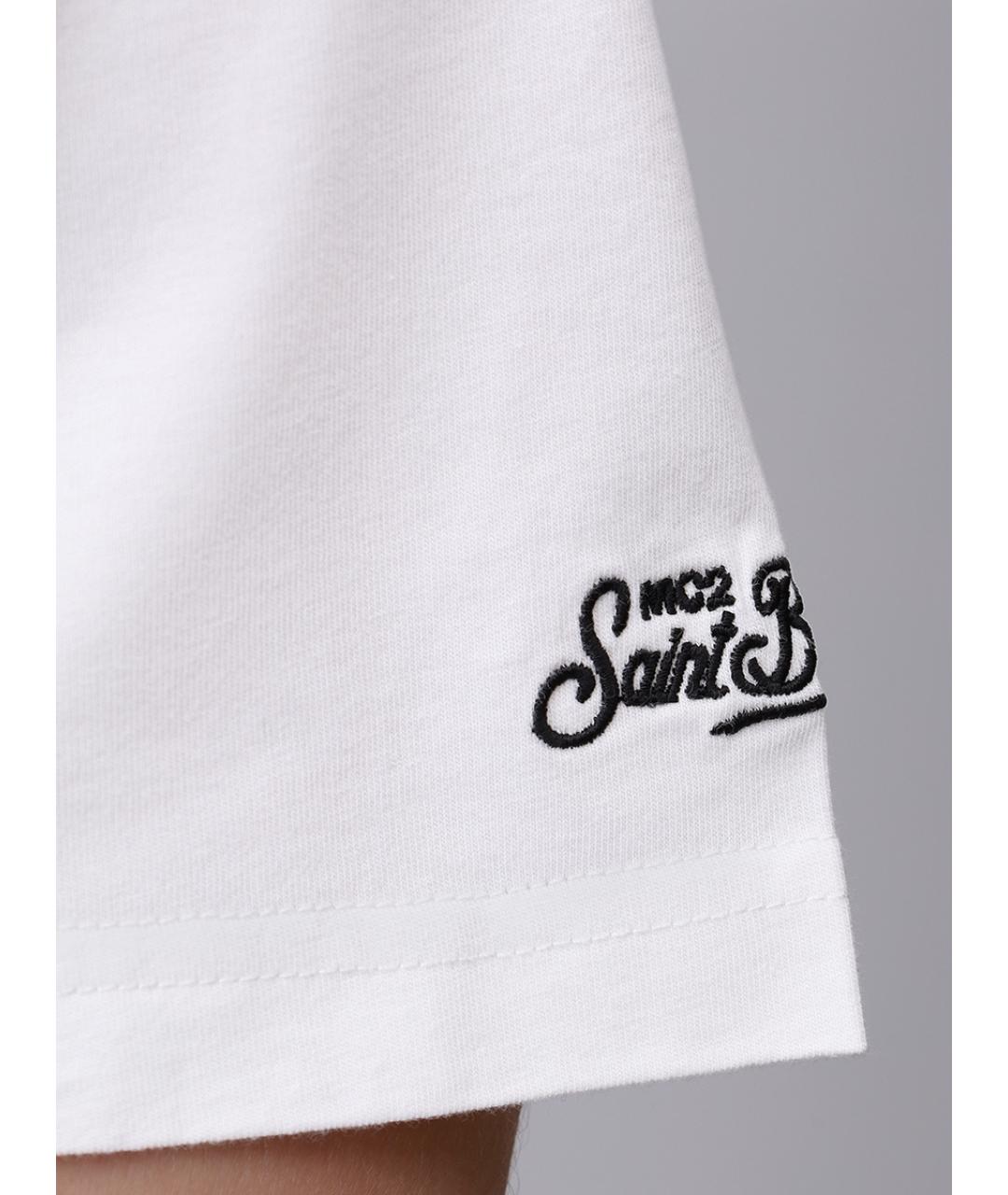MC2 SAINT BARTH Белая хлопковая футболка, фото 6