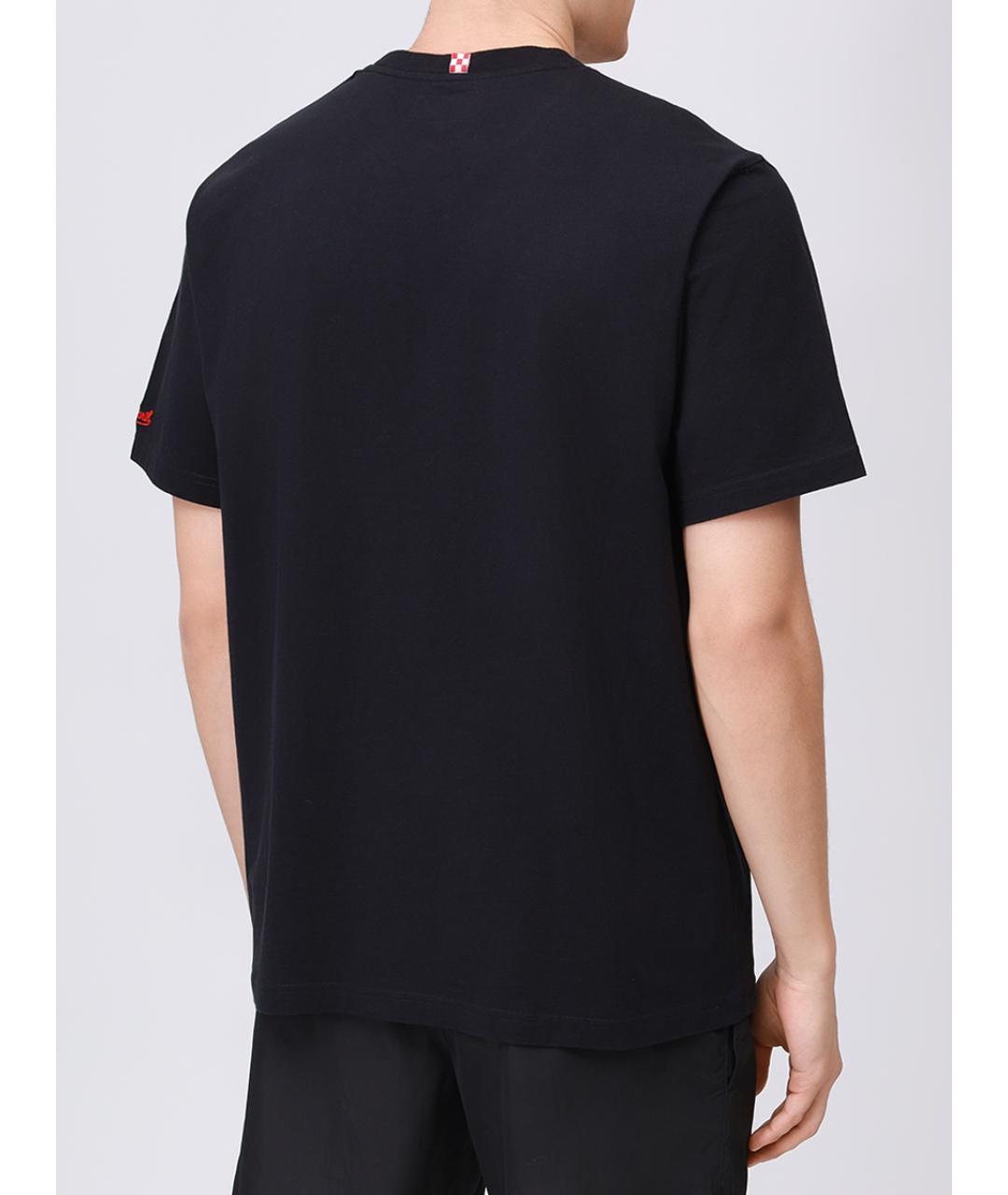 MC2 SAINT BARTH Черная хлопковая футболка, фото 3