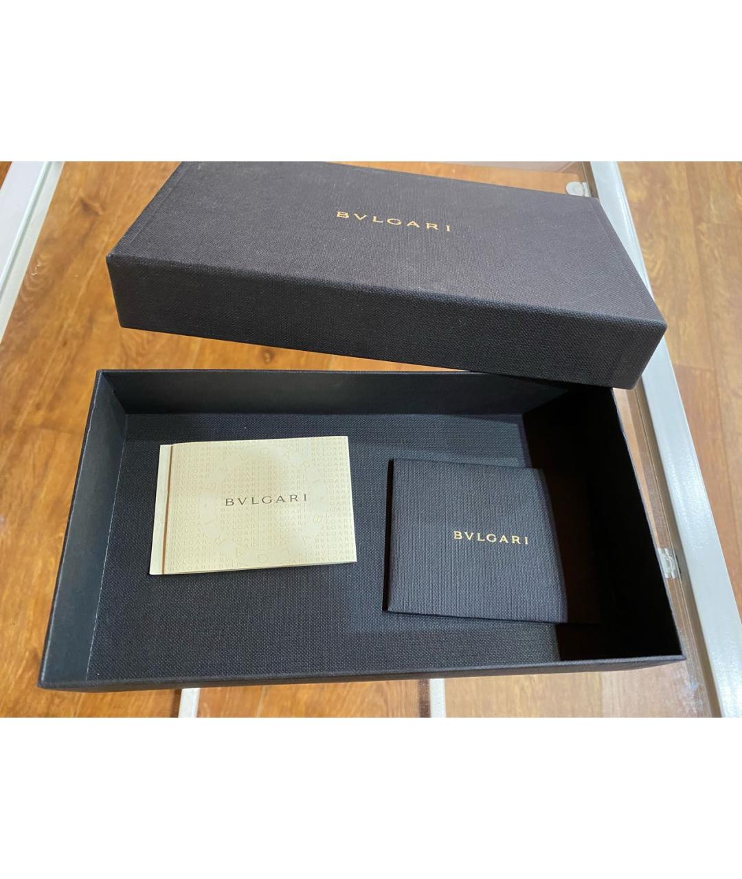 BVLGARI Черный шелковый платок, фото 5