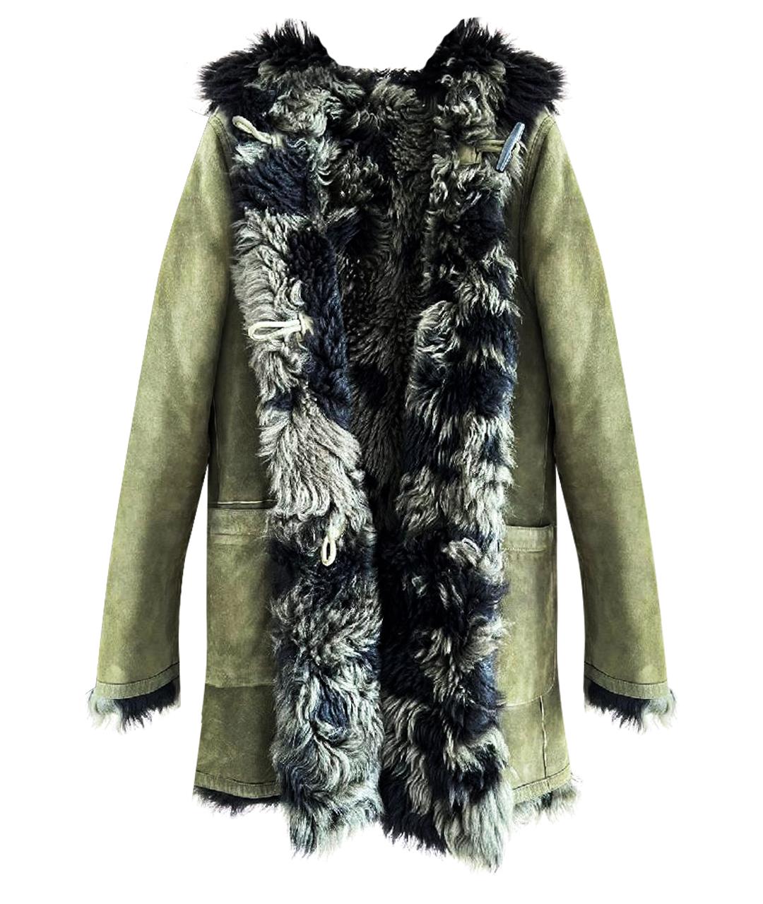 CHRISTIAN DIOR Хаки кожаная дубленка, фото 1