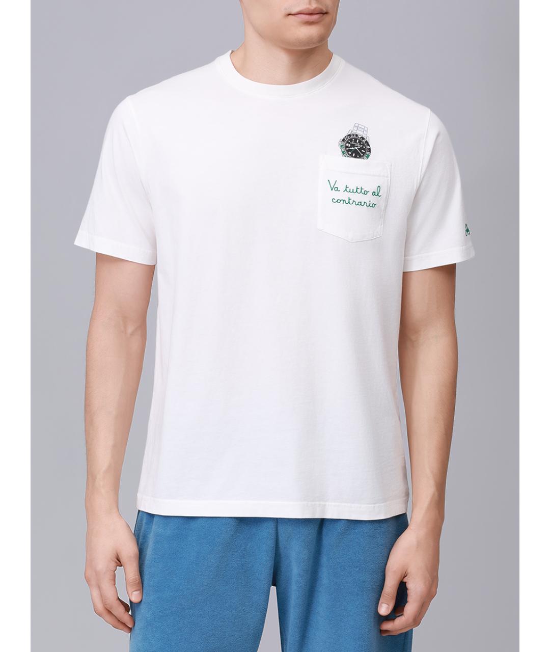 MC2 SAINT BARTH Белая хлопковая футболка, фото 4