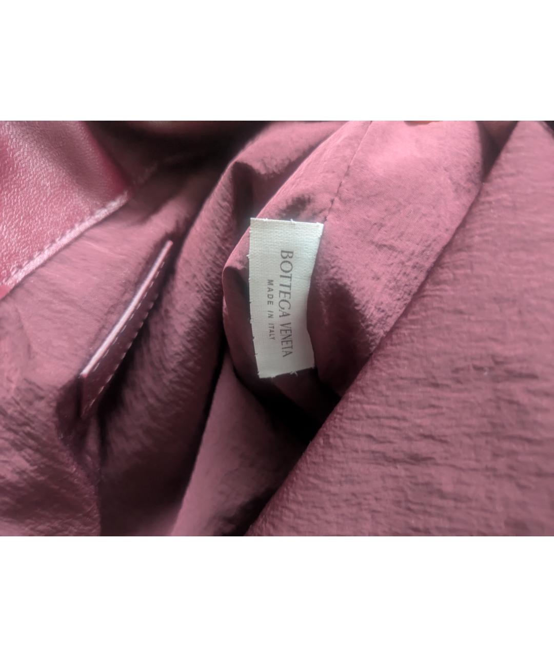 BOTTEGA VENETA Бордовая кожаная сумка через плечо, фото 6