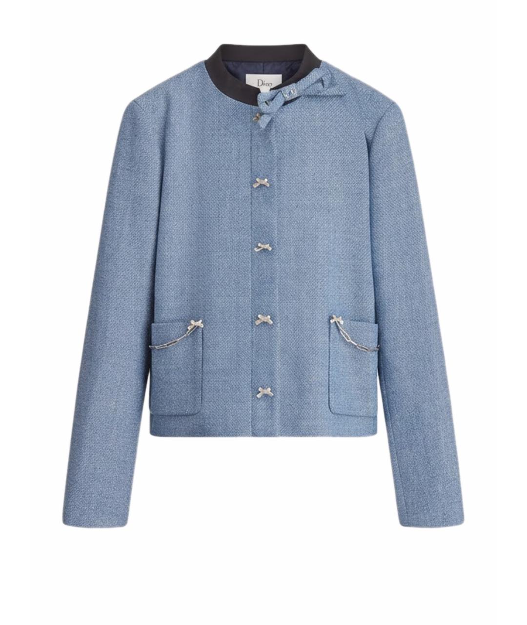 CHRISTIAN DIOR Голубой жакет/пиджак, фото 1
