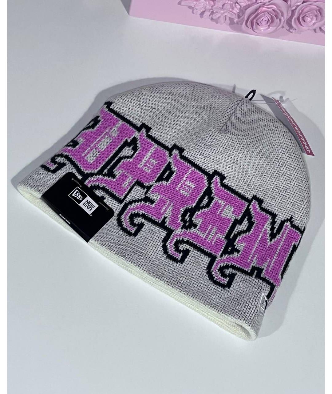 SUPREME Серая шапка, фото 9