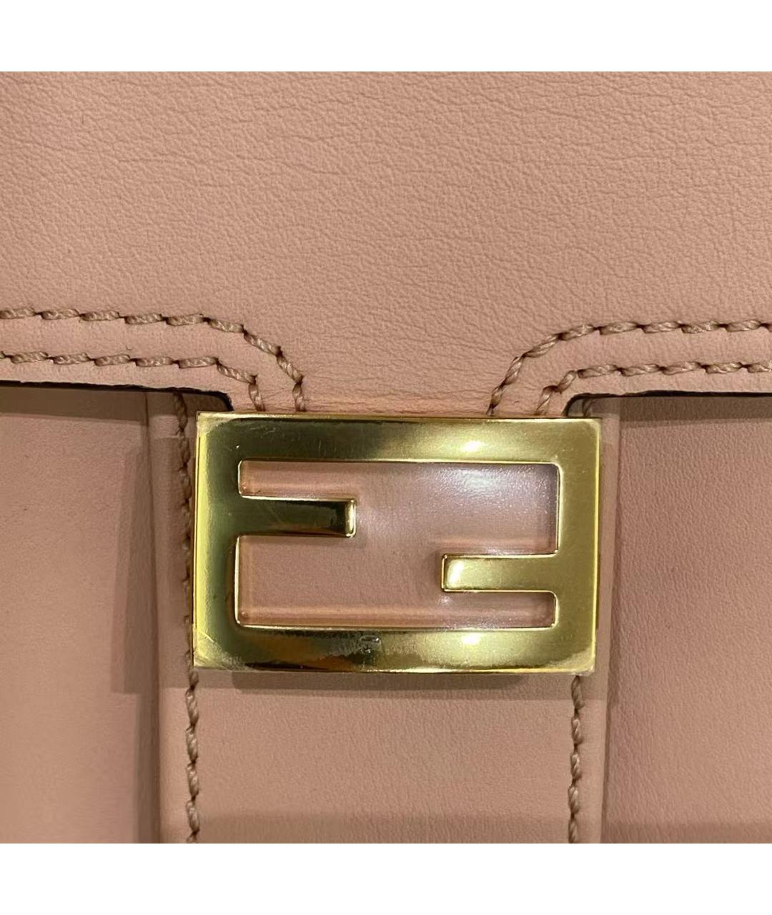 FENDI Розовая кожаная сумка через плечо, фото 9