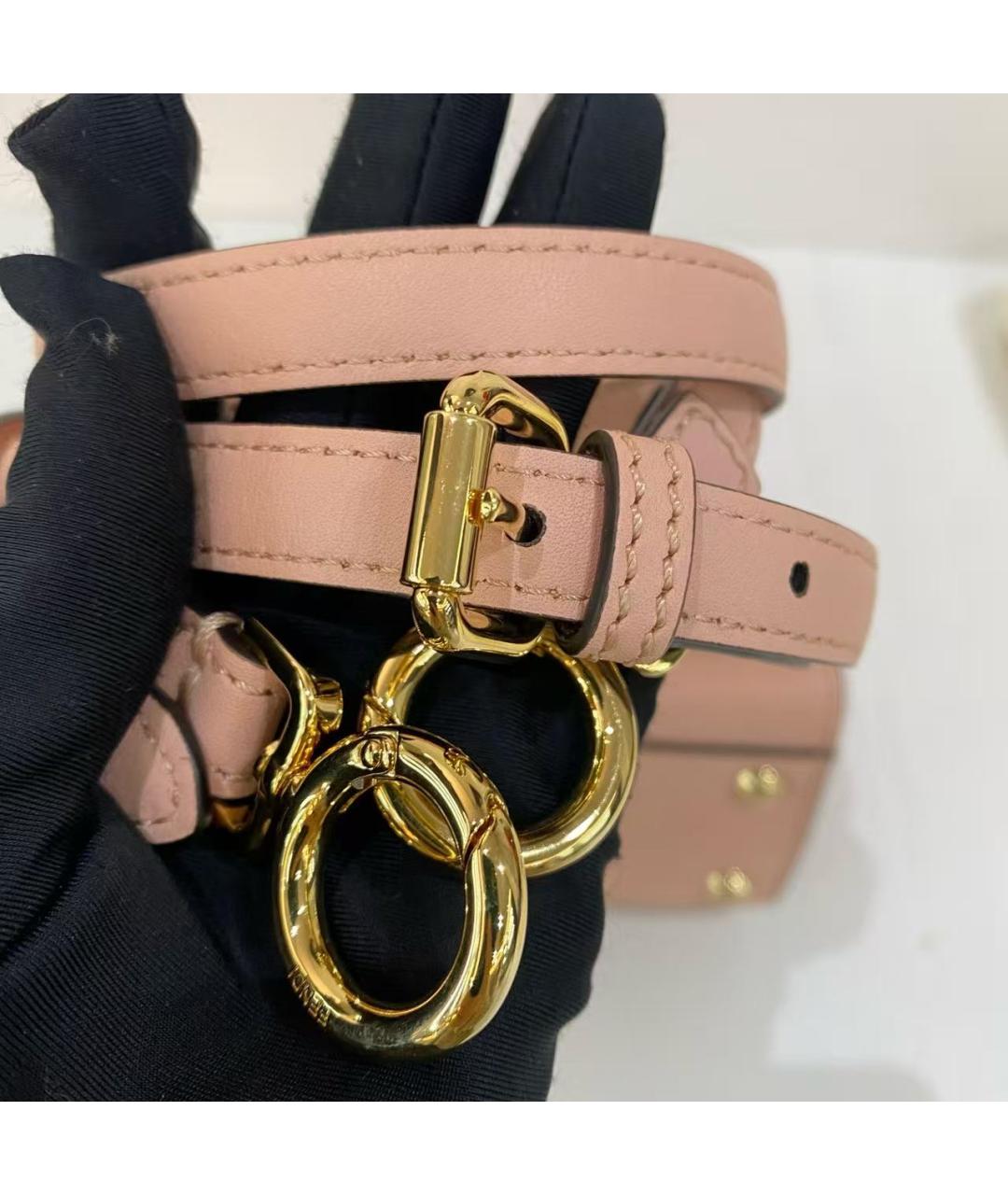 FENDI Розовая кожаная сумка через плечо, фото 8