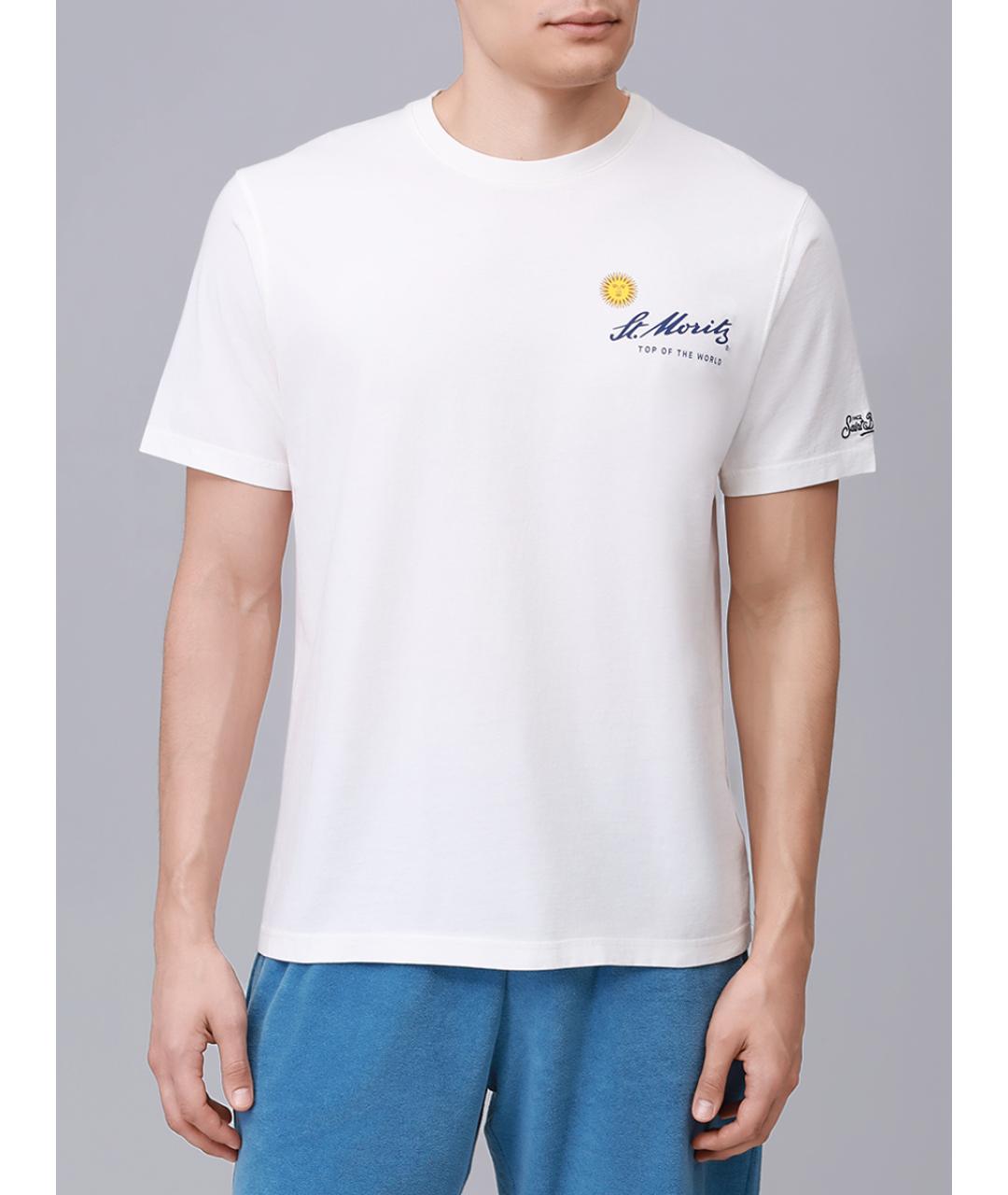 MC2 SAINT BARTH Белая хлопковая футболка, фото 4