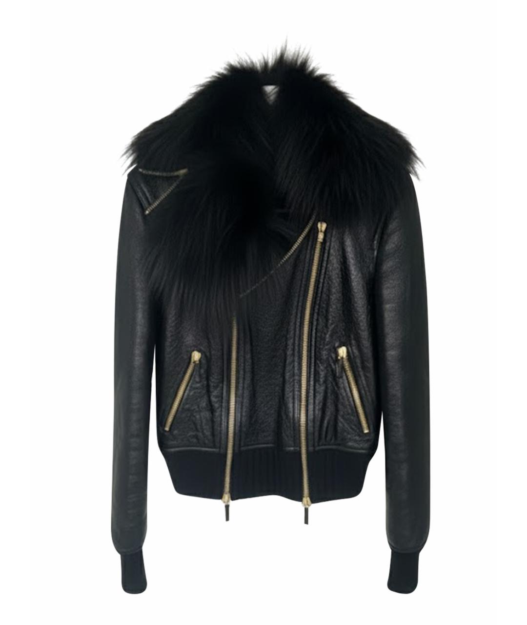 GUCCI Черная кожаная дубленка, фото 1