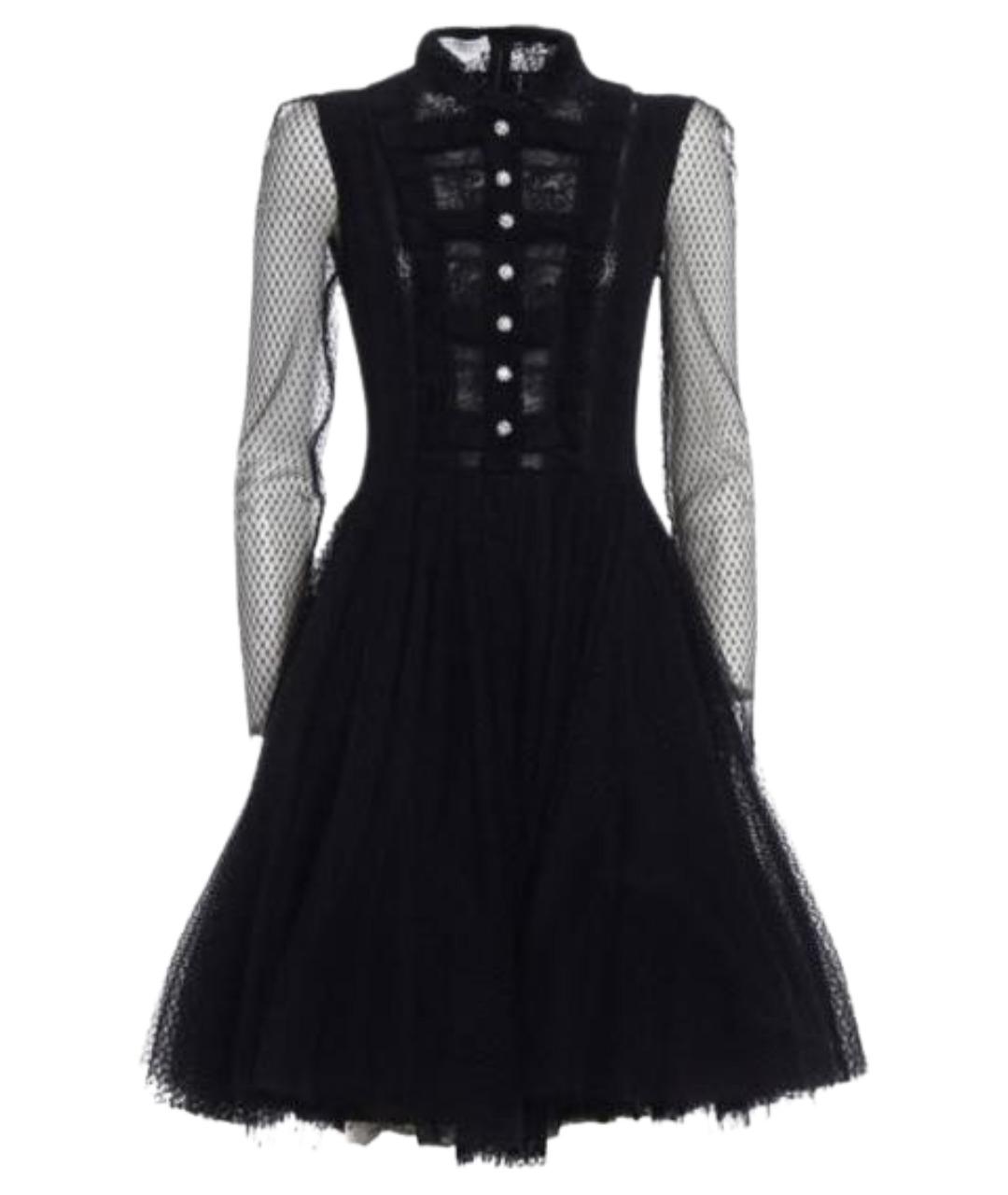 PHILOSOPHY DI LORENZO SERAFINI Черное кружевное коктейльное платье, фото 1