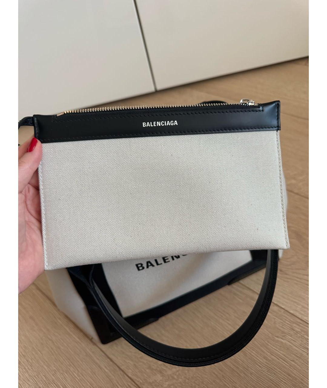 BALENCIAGA Черная тканевая сумка с короткими ручками, фото 6