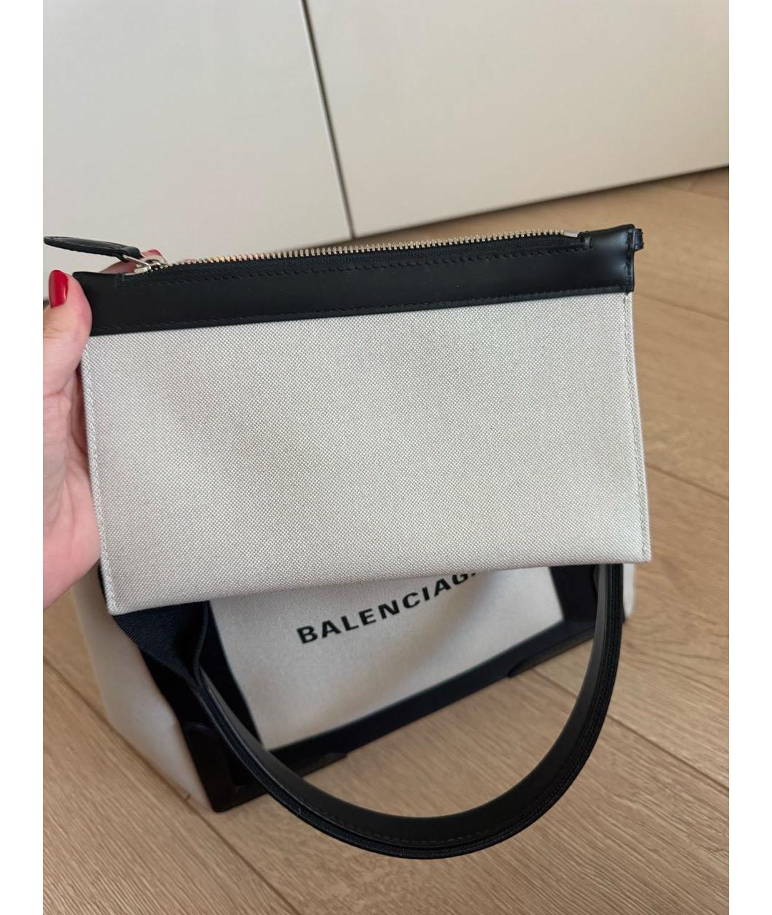 BALENCIAGA Черная тканевая сумка с короткими ручками, фото 8