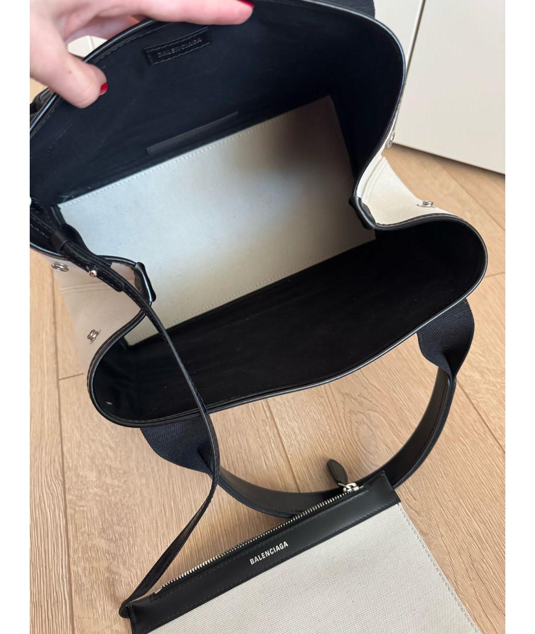 BALENCIAGA Черная тканевая сумка с короткими ручками, фото 5